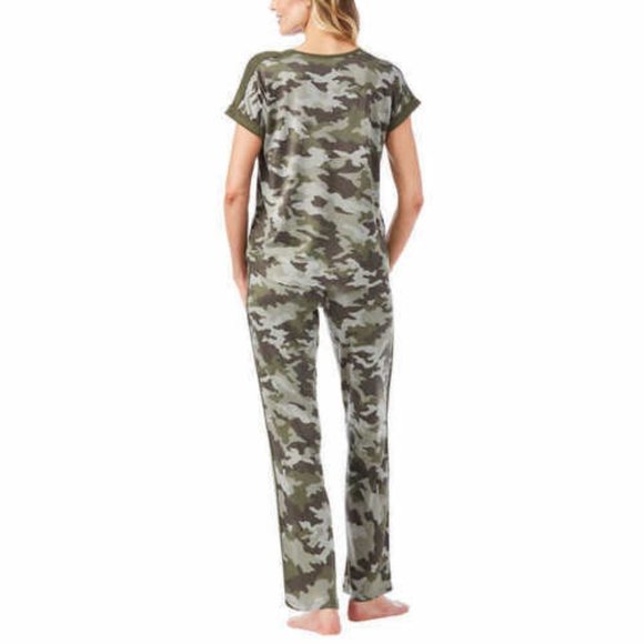 New Lucky Brand 4 piece Green Camo super soft Hacci Pajama Plus Size PJs 24 26 - Picture 3 of 5